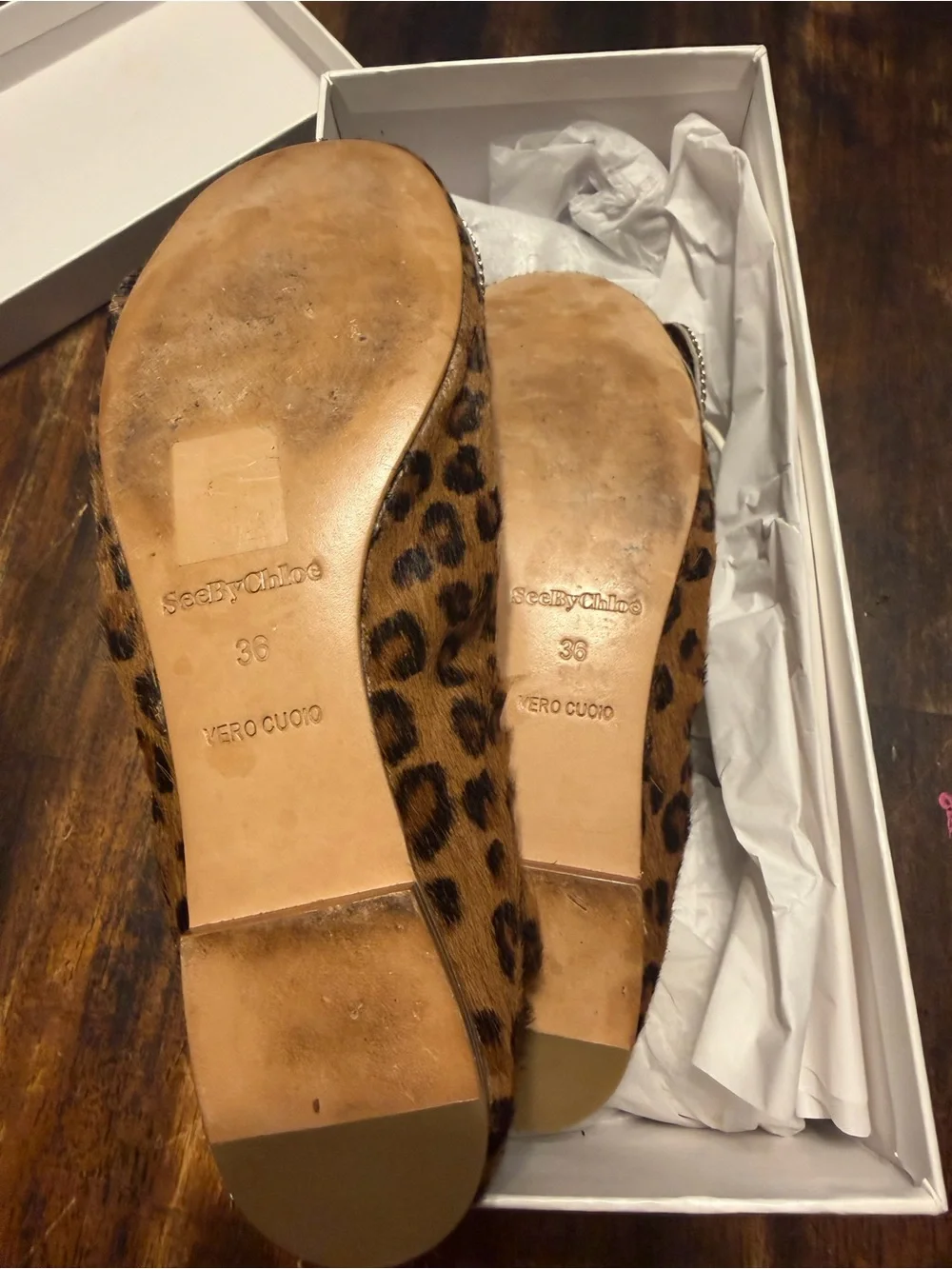 See By Chloe Leopard Print Ballet Flats in Brown - Picture 5 of 7